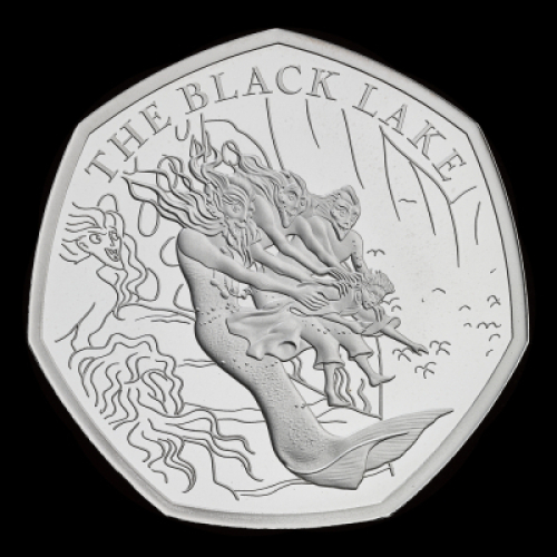 Harry Potter &ndash; The Black Lake 2024 50p Silver Proof Trial Piece