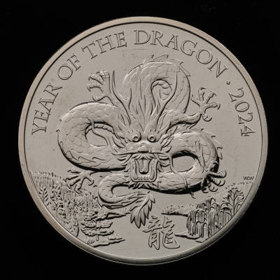 Lunar Year of the Dragon 2024 £5 Brilliant Uncirculated Trial Piece