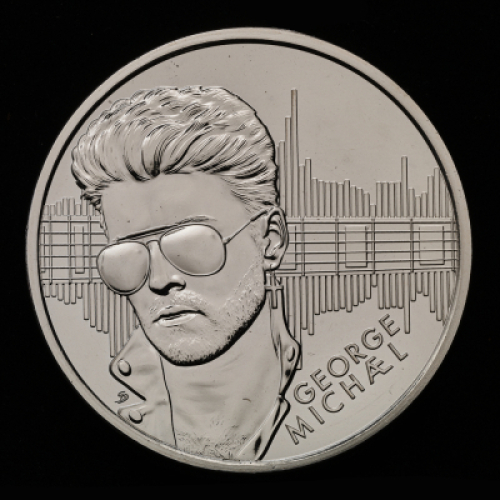 George Michael 2024 &pound;5 Brilliant Uncirculated Trial Piece