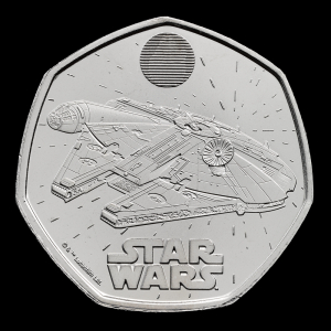 Star Wars Millennium Falcon 2024 50p Brilliant Uncirculated Trial Piece