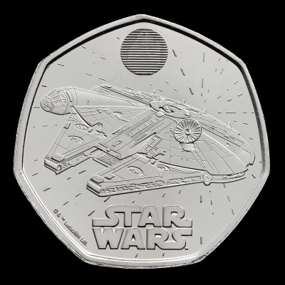 Star Wars Millennium Falcon 2024 50p Brilliant Uncirculated Trial Piece