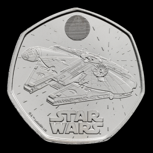Star Wars Millennium Falcon 2024 50p Brilliant Uncirculated Trial Piece