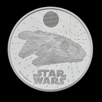 Star Wars Millennium Falcon 2024 1oz Silver Proof Trial Piece