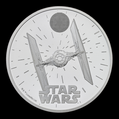 Star Wars TIE Fighter 2024 1oz Silver Proof Trial Piece