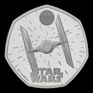 Star Wars TIE Fighter 2024 50p Silver Proof Trial Piece