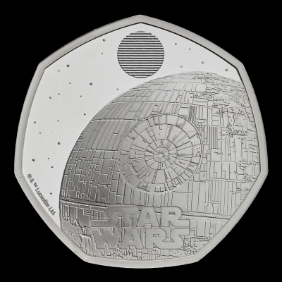 Star Wars Death Star II 2024 50p Silver Proof Trial Piece