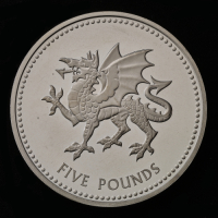 Wales 2024 &pound;5 Brilliant Uncirculated Trial Piece