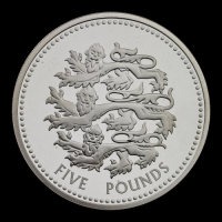 England 2024 &pound;5 Base Proof Trial Piece