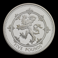 Scotland 2024 &pound;5 Base Proof Trial Piece
