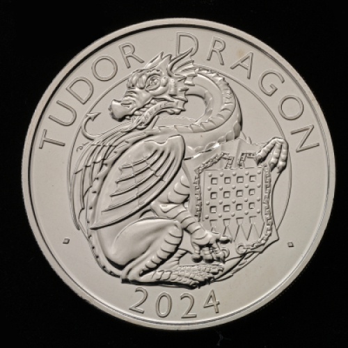 The Royal Tudor Beasts The Tudor Dragon 2024 &pound;5 Brilliant Uncirculated Trial Piece