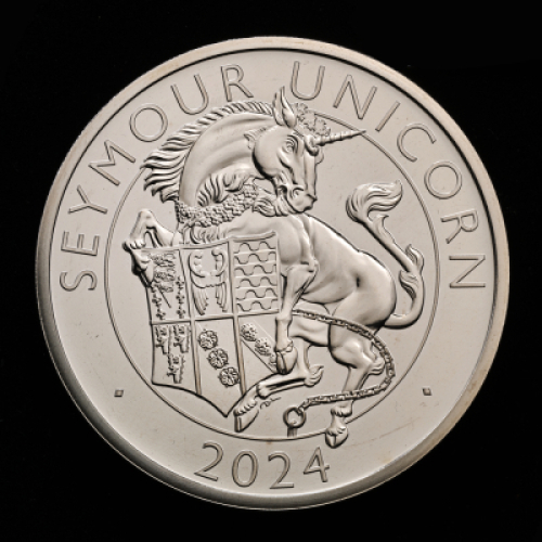 The Royal Tudor Beasts The Seymour Unicorn 2024 &pound;5 Brilliant Uncirculated Trial Piece