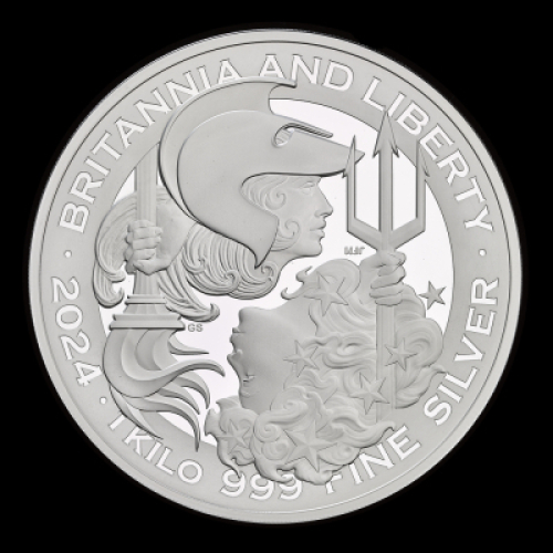 Britannia and Liberty 2024 1kg Silver Proof Trial Piece