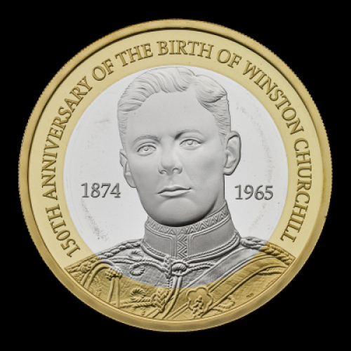 Sir Winston Churchill 2024 &pound;2 Silver Proof Trial Piece