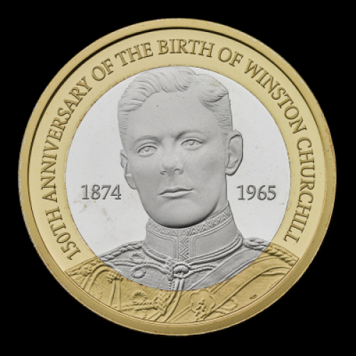 Sir Winston Churchill 2024 &pound;2 Silver Proof Piedfort Trial Piece