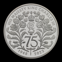 The 75th Birthday of King Charles III 2023 &pound;5 Base Proof Trial Piece