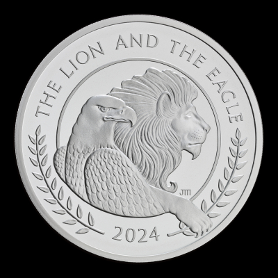 The Lion and The Eagle 2023 1oz Silver Proof Trial Piece