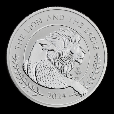 The Lion and The Eagle 2024 2oz Silver Proof Trial Piece