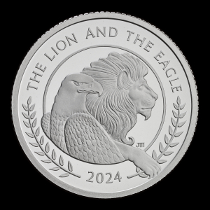 The Lion and The Eagle 2024 1/4oz Silver Proof Trial Piece