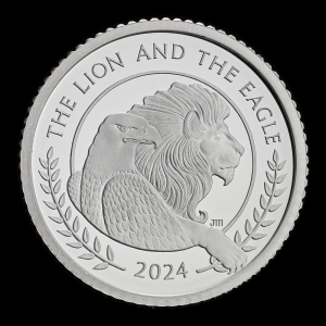 The Lion and The Eagle 2024 1/10oz Silver Proof Trial Piece