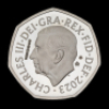 King Charles III Definitives 2023 50p Silver Proof Trial Piece - 2