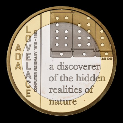 Ada Lovelace 2023 &pound;2 Silver Proof Piedfort Trial Piece