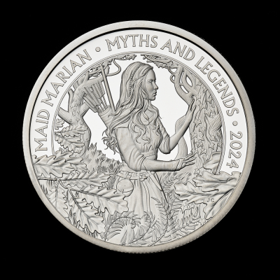 Myths and Legends Maid Marian 2024 2oz Silver Proof Trial Piece