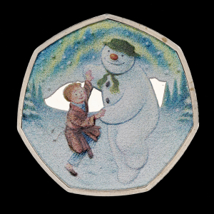 The Snowman 2023 50p Silver Proof Colour Trial Piece