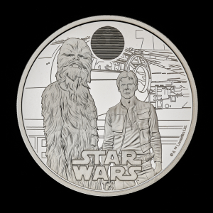 Star Wars Han Solo and Chewbacca 2024 1oz Silver Proof Trial Piece