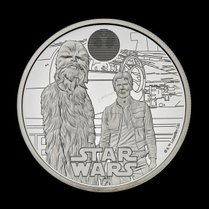 Star Wars Han Solo and Chewbacca 2024 2oz Silver Proof Trial Piece