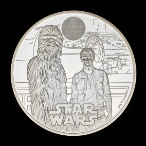 Star Wars Han Solo and Chewbacca 2024 5oz Silver Proof Trial Piece