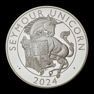 The Royal Tudor Beasts The Seymour Unicorn 2024 5oz Silver Proof Trial Piece