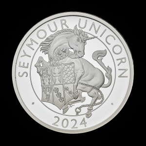 The Royal Tudor Beasts The Seymour Unicorn 2024 1oz Silver Proof Trial Piece