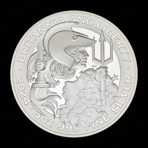 Britannia and Liberty 2024 5oz Silver Proof Trial Piece