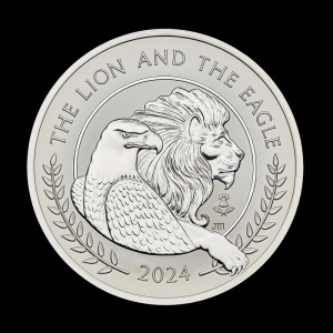 The Lion and The Eagle 2024 1oz Silver Proof Trial Piece