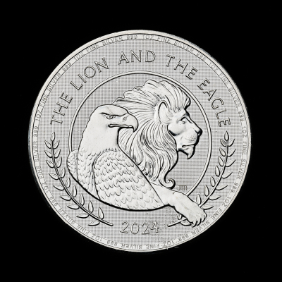 The Lion and The Eagle 2024 1oz Silver Bullion Trial Piece