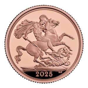 The Sovereign 2025 Last of the Red Gold St George & The Dragon Gold Proof Trial Piece