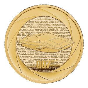 Six Decades of 007: Bond Films of the 1970s 1oz Gold Bullion Trial Piece