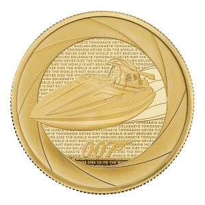 Decades of 007: Bond Films of the 1990s 2024 2oz Gold Proof Trial Piece