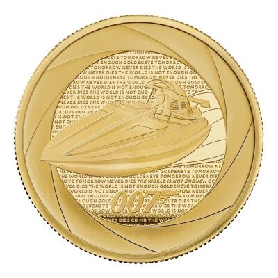 Decades of 007: Bond Films of the 1990s 2024 2oz Gold Proof Trial Piece