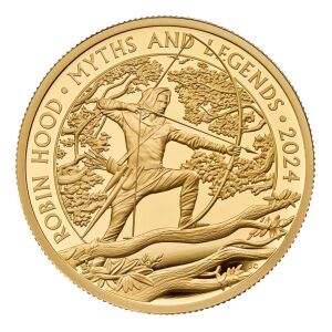 Myths and Legends Robin Hood 2024 1oz Gold Proof Trial Piece