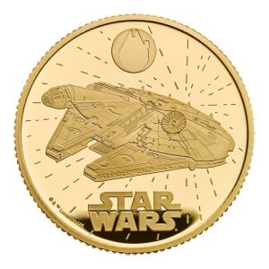 Star Wars Millennium Falcon 2024 1/4oz Gold Proof Trial Piece