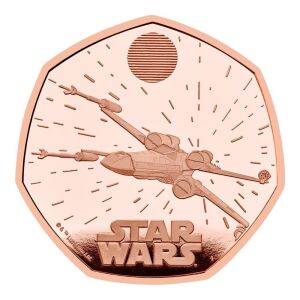 Star Wars X-Wing 2024 50p Gold Proof Trial Piece