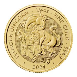 The Royal Tudor Beasts The Seymour Unicorn 2024 1/4oz Gold Bullion Trial Piece