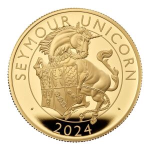 The Royal Tudor Beasts The Seymour Unicorn 2024 2oz Gold Proof Trial Piece