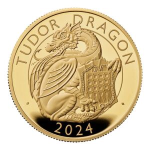 The Royal Tudor Beasts The Tudor Dragon 2024 2oz Gold Proof Trial Piece