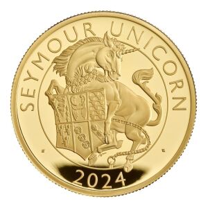 The Royal Tudor Beasts The Seymour Unicorn 2024 1oz Gold Proof Trial Piece