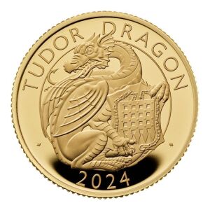 The Royal Tudor Beasts The Tudor Dragon 2024 1/4oz Gold Proof Trial Piece