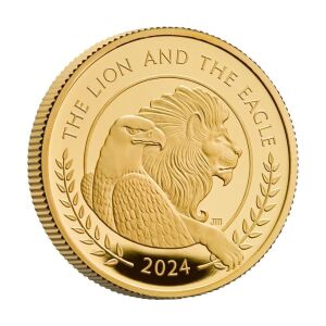 The Lion and The Eagle 2024 1/2oz Gold Proof Trial Piece