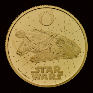 Star Wars Millennium Falcon 2024 1/4oz Gold Proof Trial Piece