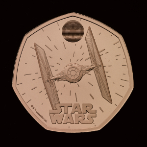 Star Wars TIE Fighter 2024 50p Gold Proof Trial Piece